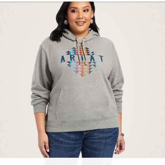 Ariat REAL Beartooth Hoodie Aztec western soft sweatshirt size medium country​ - Picture 1 of 11